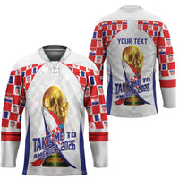 Croatia World Football Personalized Hockey Jersey Vatreni Take Me To America 2026 White