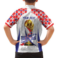 Croatia World Football Personalized Kid Hawaiian Shirt Vatreni Take Me To America 2026 White