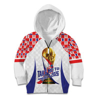 Croatia World Football Personalized Kid Hoodie Vatreni Take Me To America 2026 White