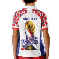 Croatia World Football Personalized Kid Polo Shirt Vatreni Take Me To America 2026 White