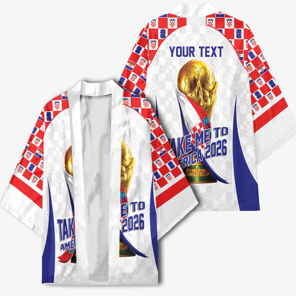 Croatia World Football Personalized Kimono Vatreni Take Me To America 2026 White
