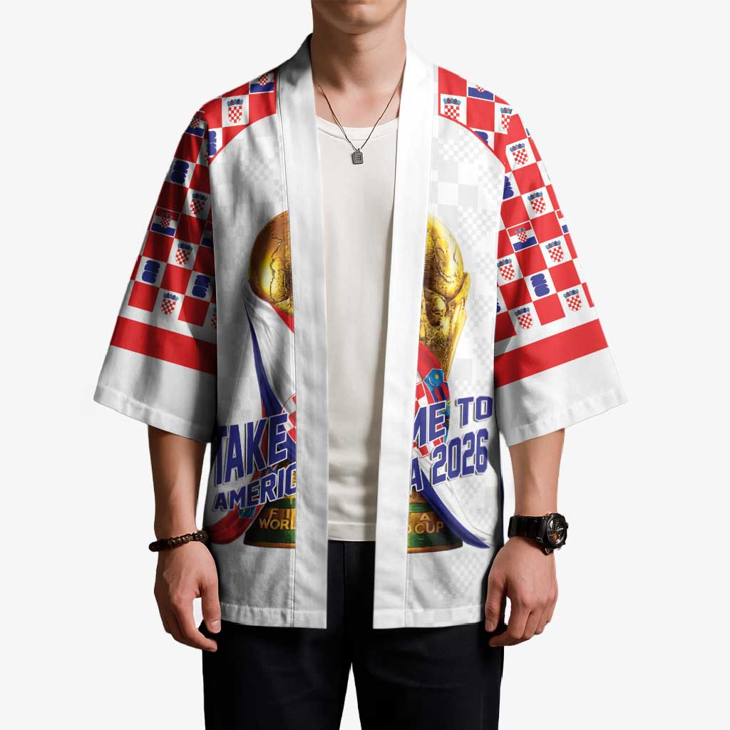 Croatia World Football Personalized Kimono Vatreni Take Me To America 2026 White