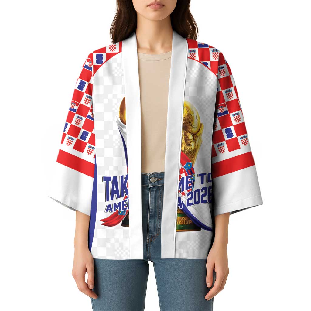 Croatia World Football Personalized Kimono Vatreni Take Me To America 2026 White