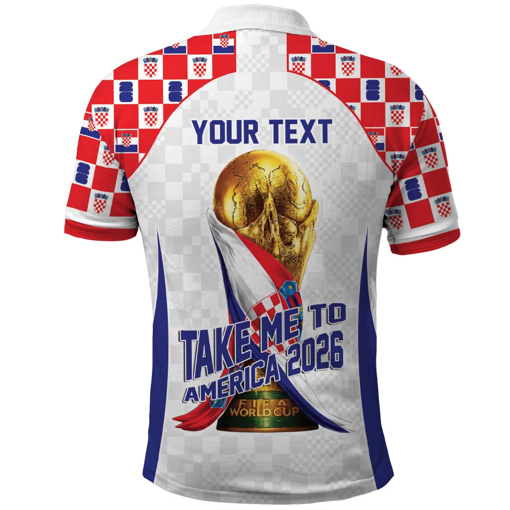 Croatia World Football Personalized Polo Shirt Vatreni Take Me To America 2026 White