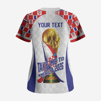 Croatia World Football Personalized Scrub Top Vatreni Take Me To America 2026 White