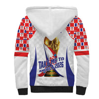 Croatia World Football Personalized Sherpa Hoodie Vatreni Take Me To America 2026 White