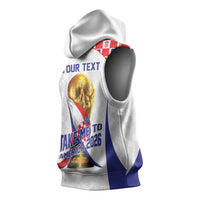 Croatia World Football Personalized Sleeveless Hoodie Vatreni Take Me To America 2026 White