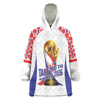 Croatia World Football Personalized Wearable Blanket Hoodie Vatreni Take Me To America 2026 White