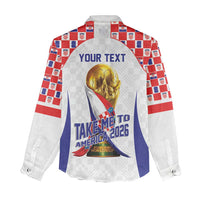 Croatia World Football Personalized Women Casual Shirt Vatreni Take Me To America 2026 White