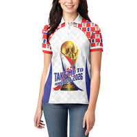 Croatia World Football Personalized Women Polo Shirt Vatreni Take Me To America 2026 White