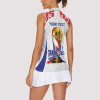 Croatia World Football Personalized Women Sleeveless Polo Shirt Vatreni Take Me To America 2026 White