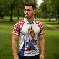 Croatia World Football Personalized Zipper Polo Shirt Vatreni Take Me To America 2026 White