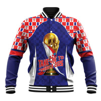 Croatia World Football Personalized Baseball Jacket Vatreni Take Me To America 2026 Blue