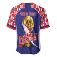 Croatia World Football Personalized Baseball Jersey Vatreni Take Me To America 2026 Blue
