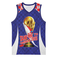 Croatia World Football Personalized Basketball Jersey Vatreni Take Me To America 2026 Blue