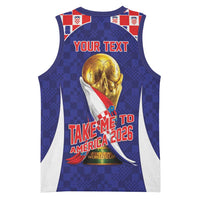 Croatia World Football Personalized Basketball Jersey Vatreni Take Me To America 2026 Blue