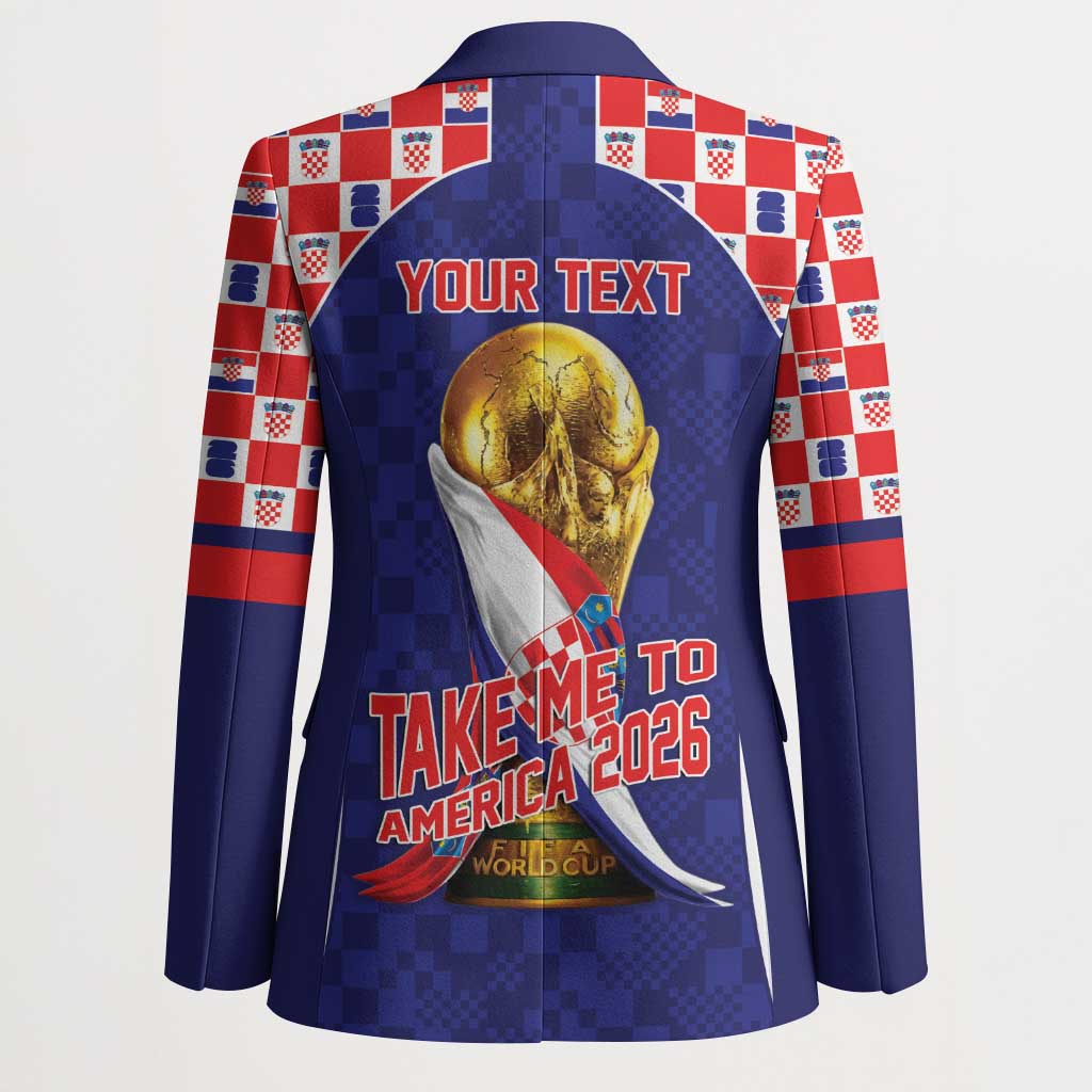 Croatia World Football Personalized Blazer Vatreni Take Me To America 2026 Blue