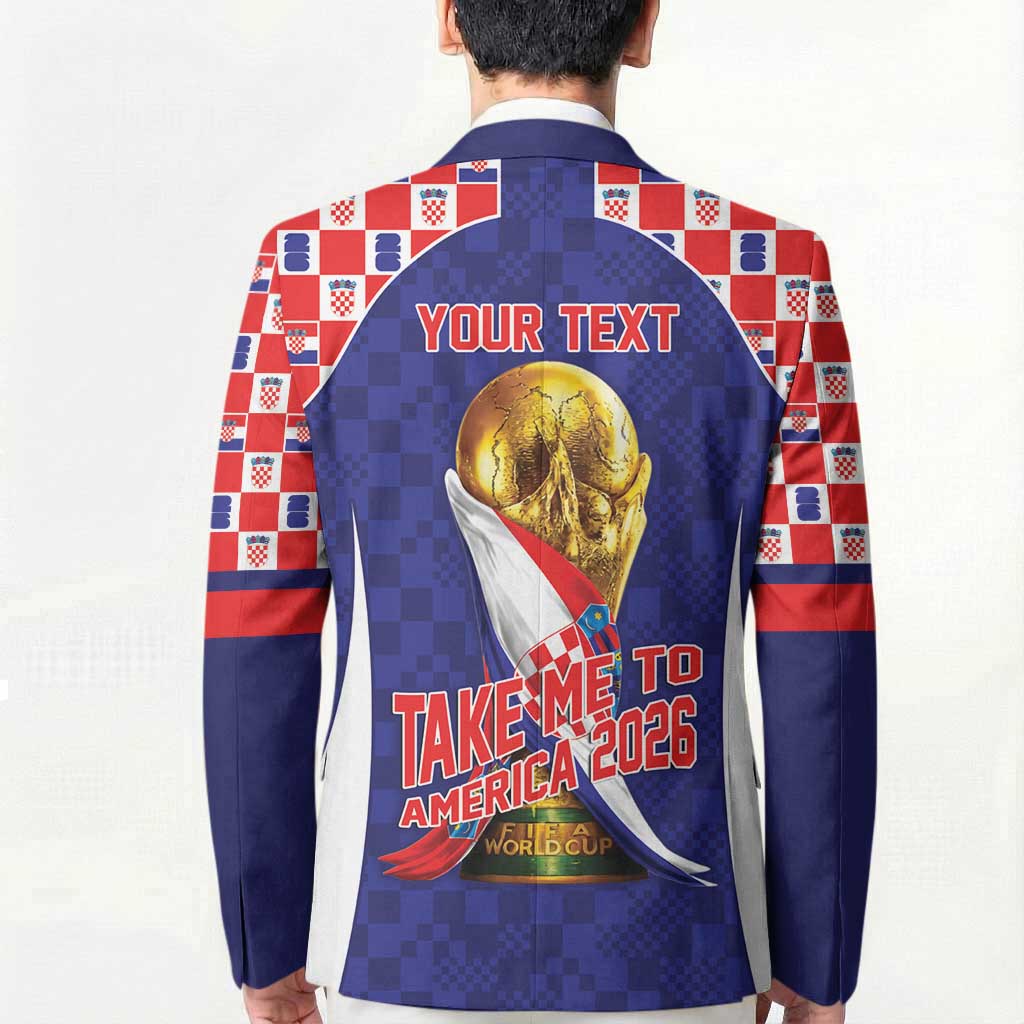 Croatia World Football Personalized Blazer Vatreni Take Me To America 2026 Blue