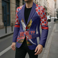 Croatia World Football Personalized Blazer Vatreni Take Me To America 2026 Blue