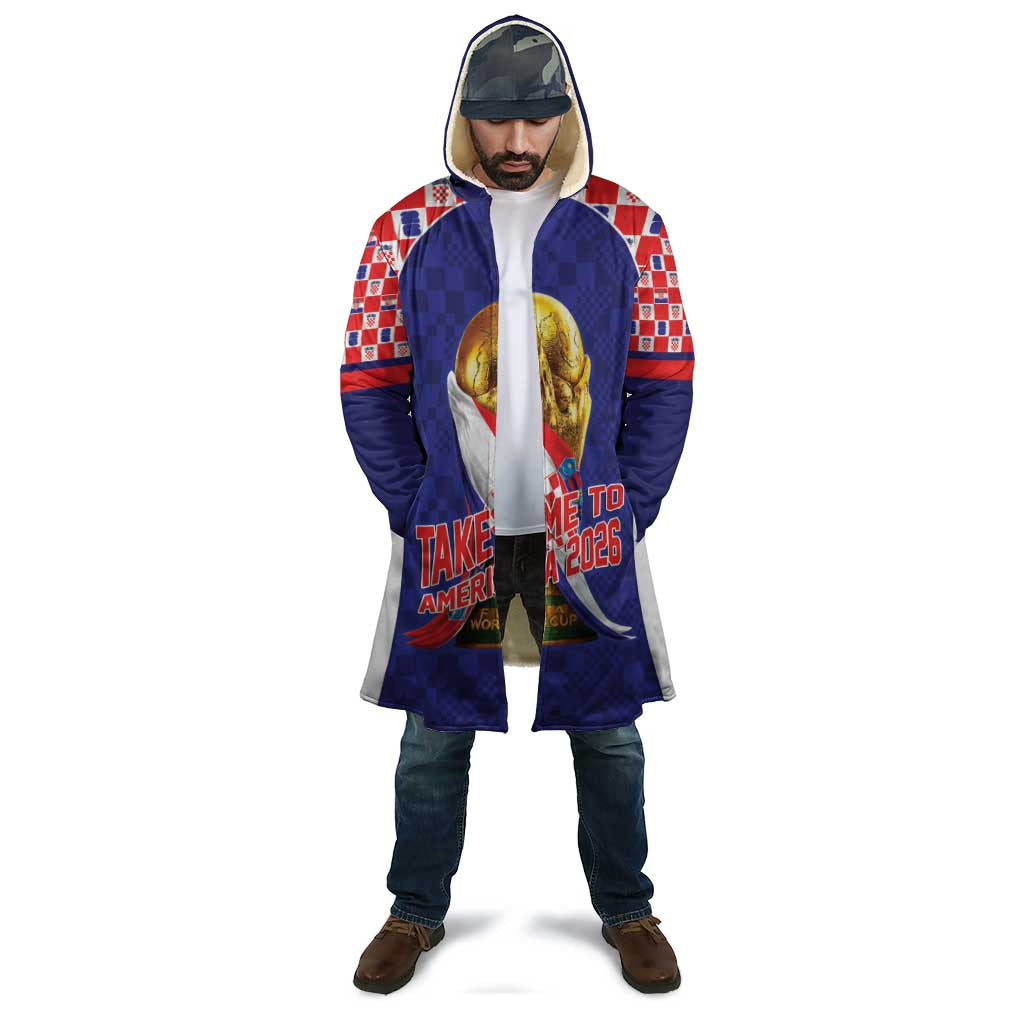 Croatia World Football Personalized Cloak Vatreni Take Me To America 2026 Blue