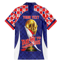 Croatia World Football Personalized Hawaiian Shirt Vatreni Take Me To America 2026 Blue