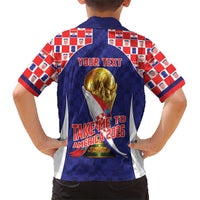Croatia World Football Personalized Hawaiian Shirt Vatreni Take Me To America 2026 Blue
