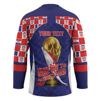 Croatia World Football Personalized Hockey Jersey Vatreni Take Me To America 2026 Blue