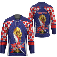 Croatia World Football Personalized Hockey Jersey Vatreni Take Me To America 2026 Blue