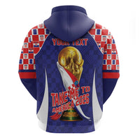 Croatia World Football Personalized Hoodie Vatreni Take Me To America 2026 Blue