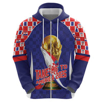 Croatia World Football Personalized Hoodie Vatreni Take Me To America 2026 Blue