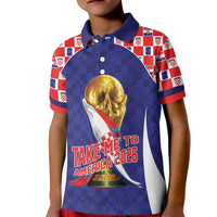 Croatia World Football Personalized Kid Polo Shirt Vatreni Take Me To America 2026 Blue