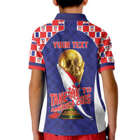Croatia World Football Personalized Kid Polo Shirt Vatreni Take Me To America 2026 Blue