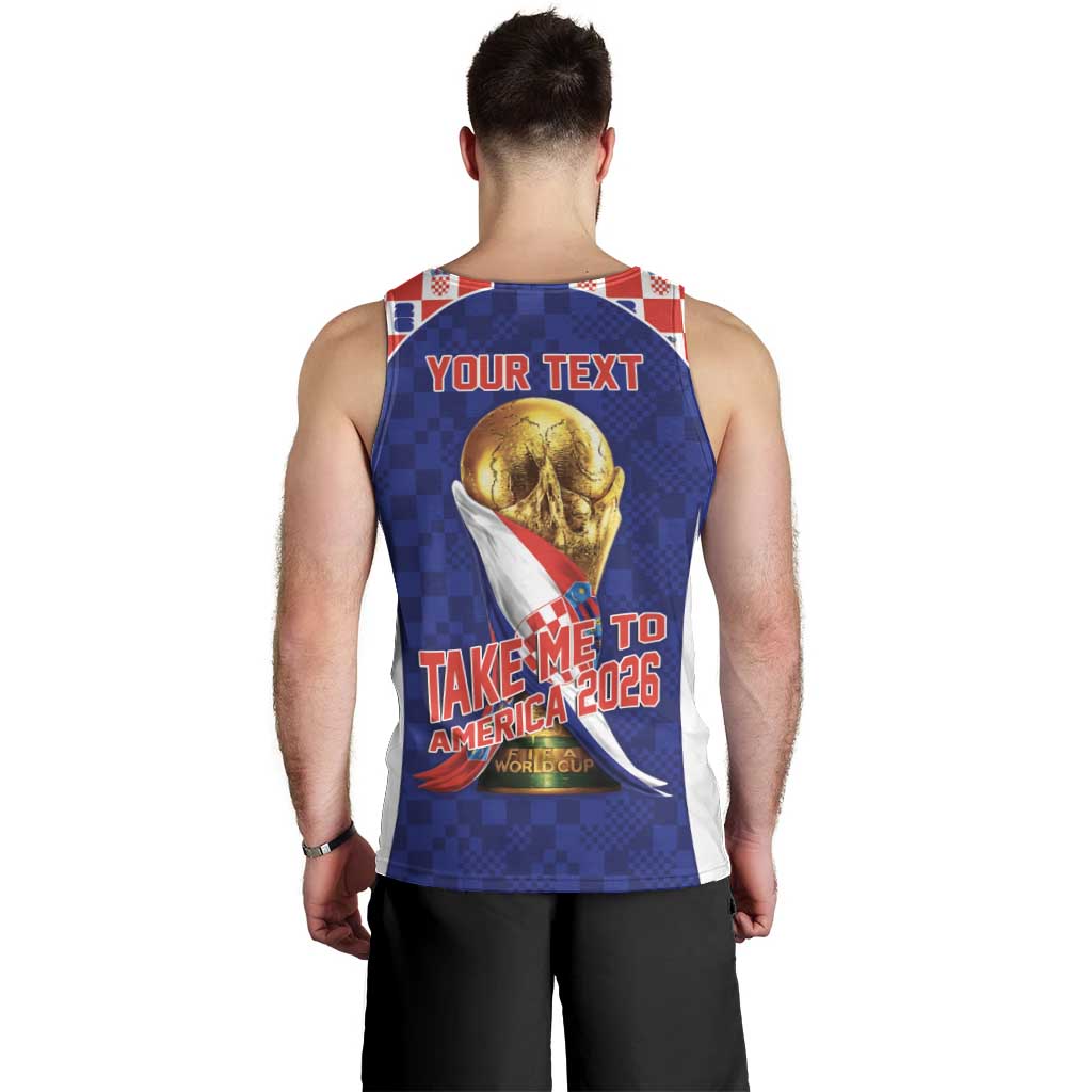 Croatia World Football Personalized Men Tank Top Vatreni Take Me To America 2026 Blue