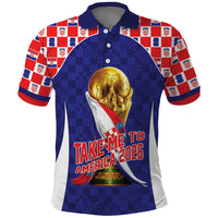 Croatia World Football Personalized Polo Shirt Vatreni Take Me To America 2026 Blue