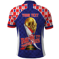 Croatia World Football Personalized Polo Shirt Vatreni Take Me To America 2026 Blue