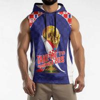 Croatia World Football Personalized Sleeveless Hoodie Vatreni Take Me To America 2026 Blue
