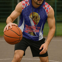 Croatia World Football Personalized Sleeveless Hoodie Vatreni Take Me To America 2026 Blue