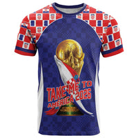 Croatia World Football Personalized T Shirt Vatreni Take Me To America 2026 Blue