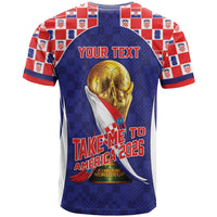 Croatia World Football Personalized T Shirt Vatreni Take Me To America 2026 Blue