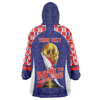 Croatia World Football Personalized Wearable Blanket Hoodie Vatreni Take Me To America 2026 Blue