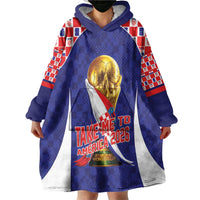 Croatia World Football Personalized Wearable Blanket Hoodie Vatreni Take Me To America 2026 Blue