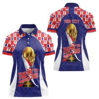 Croatia World Football Personalized Women Polo Shirt Vatreni Take Me To America 2026 Blue