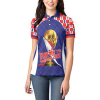 Croatia World Football Personalized Women Polo Shirt Vatreni Take Me To America 2026 Blue