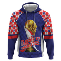 Croatia World Football Personalized Zip Hoodie Vatreni Take Me To America 2026 Blue