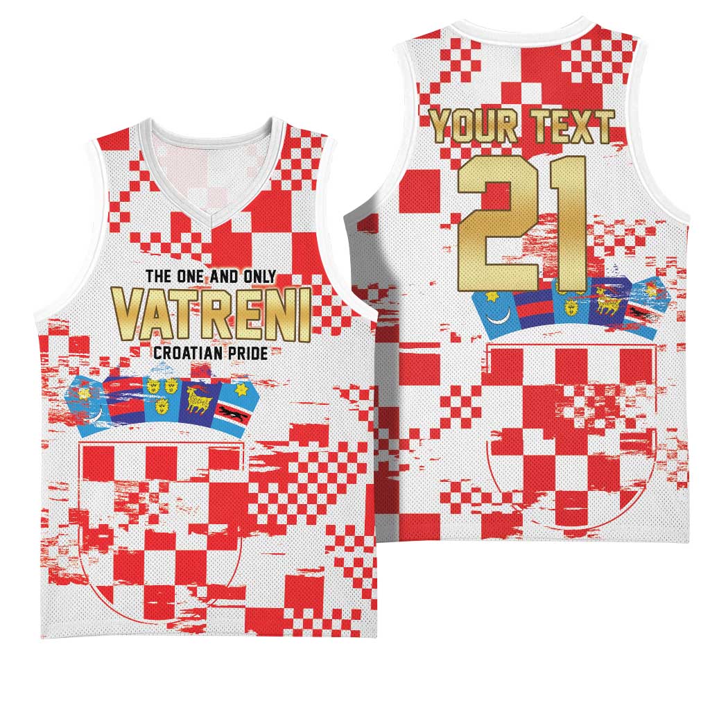 Croatia World Football Custom Basketball Jersey Vatreni Croatian Heritage