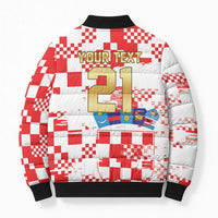 Croatia World Football Custom Bomber Puffer Jacket Vatreni Croatian Heritage