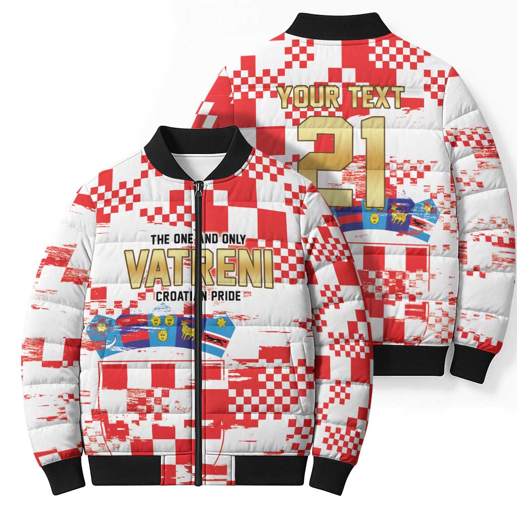 Croatia World Football Custom Bomber Puffer Jacket Vatreni Croatian Heritage
