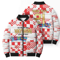 Croatia World Football Custom Bomber Puffer Jacket Vatreni Croatian Heritage