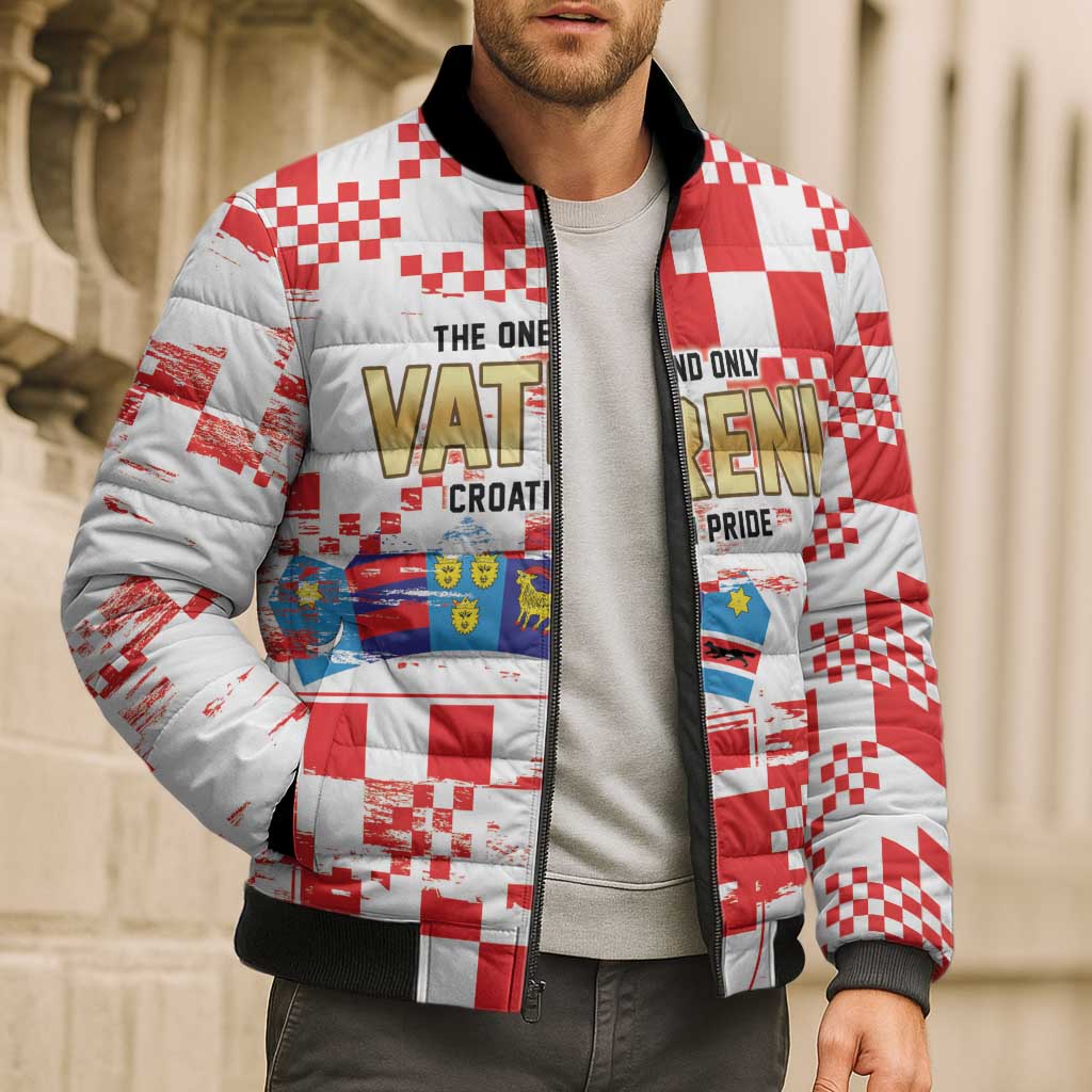Croatia World Football Custom Bomber Puffer Jacket Vatreni Croatian Heritage