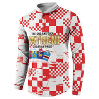 Croatia World Football Custom Button Sweatshirt Vatreni Croatian Heritage